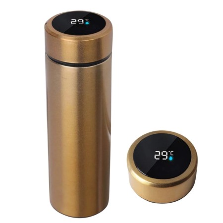 Digital LED Display Flask (500ML- Golden)