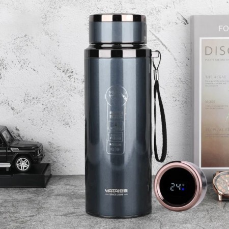 Smart Led Display Flask (750ML-Blue)