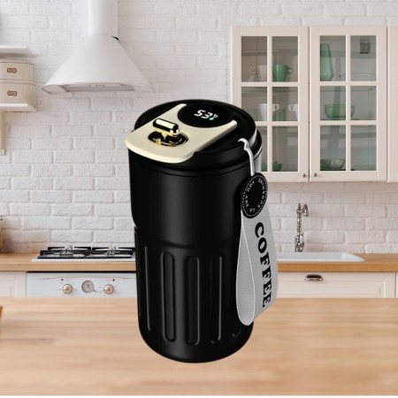 LED Thermal Mug (460ML Black)